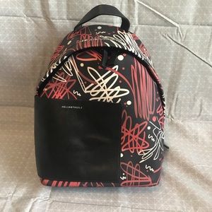 NWOT Helianthus 2 Black Red Graffiti Backpack